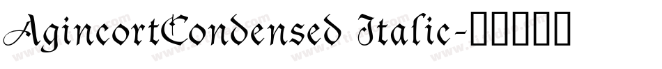 AgincortCondensed Italic字体转换